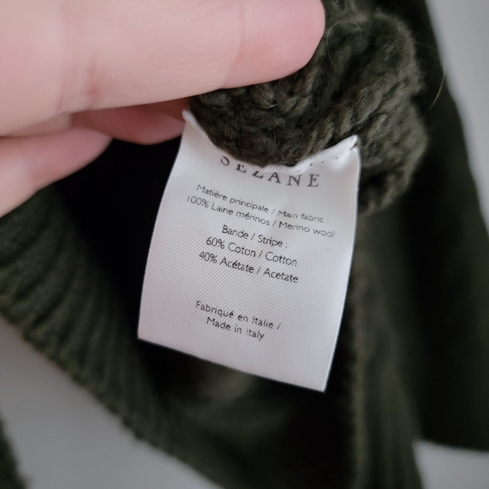 Sezane Gael Jumper in Khaki size S NWT - Picture 6 of 7